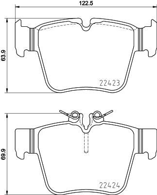 BREMBO P50133 Fren Balatasi Arka Mercedes W205 S205 C253 X253