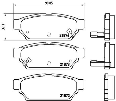 BREMBO P54016 Fren Balatasi Arka Low-Met Mitsubishi