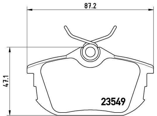 BREMBO P54023 Arka Fren Balata Mitsubishi Carisma 1.6l 1.8l 4g92 4g93 Da1a Da2a 95-> / Space Star 1.3l 1.6l Dg1a D G3a 98-> / Volvo S40. V40 1.6l 1.8l 2.0l 2.0l T 95-04