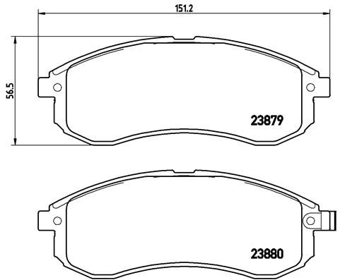 BREMBO P54033 Ön Fren Balata Mitsubishi L200 2.5l 4d56int Magnum K74t Turbo 4x4 02-06