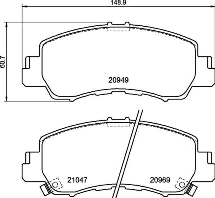 BREMBO P54061 Ön Fren Balata Mitsubishi Eclipse Cross 1.5l 4b40 Gk1w 18->