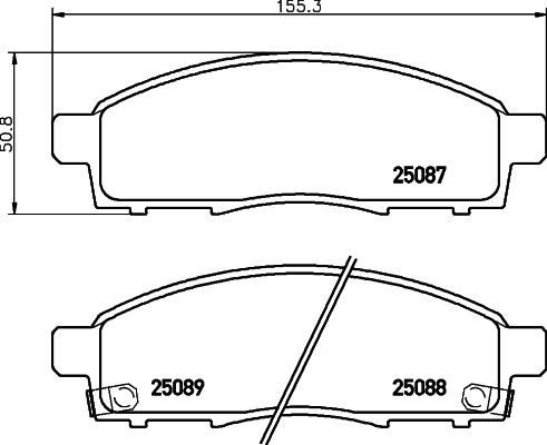 BREMBO P56102 Fren Balatasi On Low-Met Mitsubishi