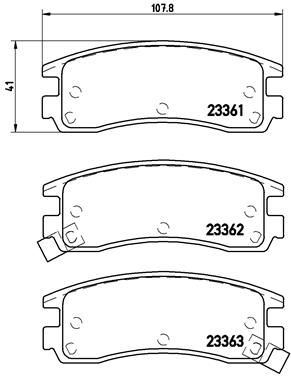 VAL-670459 Fren Balatasi Arka Opel  Sintra Cadillac  Seville Buick  Regal