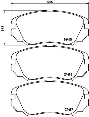BREMBO P59054 Ön Fren Balatasi Insignia A 08>17 Malibu 12> Saab 9.5 10>12 296 Mm 16 İnç Jant
