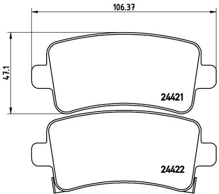 BREMBO P59059 Arka Fren Balatasi Insignia A 08>17 Saab 9.5 10> Malibu 2.0d 2.4 12> 16 İnç Jant