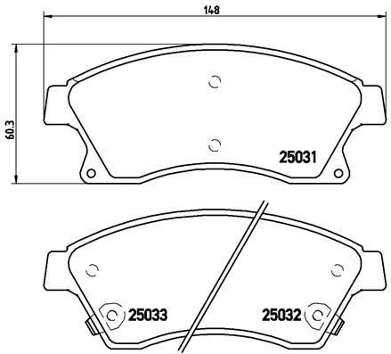 BREMBO P59076 Ön Balata 15 Inc Astra J 1.3 Cdti-1.4-1.4 Turbo-1.6 1.7 Cdti 2.0cdti 10>Aveo 11>Cruze 11>