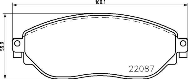 BREMBO P59082 Ön Fren Balata Renault Trafic Iii 15> Opel Vivaro B 15>