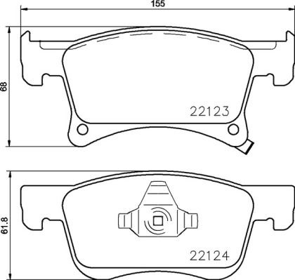 BREMBO P59083 Ön Fren Balatasi Adam 14>Corsa E 14> 15 İnç Jant