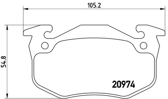 BREMBO P61032 Fren Balatasi Arka Low-Met Peugeot