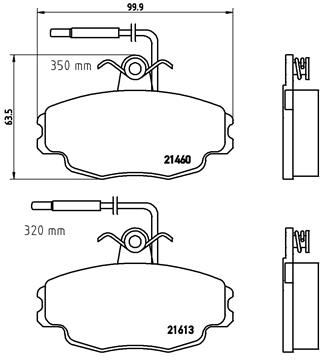 BREMBO P61043 Fren Balatasi On Low-Met Citroen
