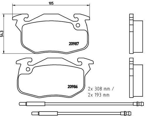 BREMBO P61044 Fren Balatasi On Low-Met Peugeot