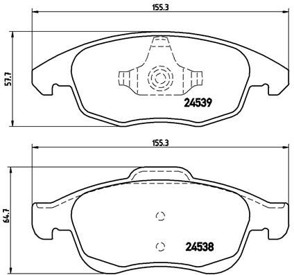 BREMBO P61083 Ön Fren Balatasi Peugeot Partner 08>11 P5008 09>17 Citroen Berlingo 08> C4 Picasso 06>15 Ds4 11>18 D S5 15>18 283mm