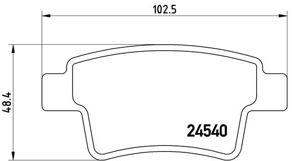 BREMBO P61085 Arka Balata C4 Picasso Grand Picasso 1.6 Hdi 110hp Fab-1.8 16v-2.0 16v-2.0 Hdi 06>