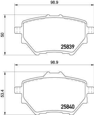 BREMBO P61122 Arka Fren Balatasi Astra L 21> Combo E 18> Grandland 17> Mokka E 20> C4 18> C4 E 22> Berlingo 18> Partner 18> Rifter 18> 508 18> 308 Ii-Iii 13> 3008 16> 408 22> Ds4 Ii 21> 268mm / Proace City 21>