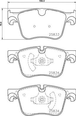 BREMBO P61127 Ön Fren Balatasi Combo E 18> Grandland 17> C4 13> Berlingo 18> Partner 18> Rifter 18> P308 13> P3008 16> P508 18> P5008 16> Ds7 17> C5 Aircross 18> C4 Spacetourer 18>