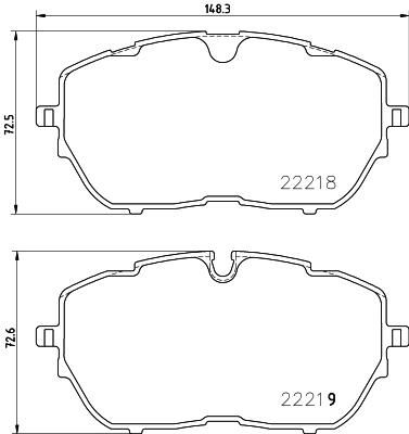 BREMBO P61128 Ön Fren Balatasi 330 Mm Astra L 21> Grandland 17> C5 Aircross 18> 308 14> 3008 19> 508 18> Ds4 21> Ds7 19> Ds9 20>