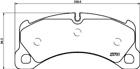 BREMBO P65033 Fren Balatasi On Touareg 7l 02> Touareg 7p 10> / Cayenne 10> Panamera 09>