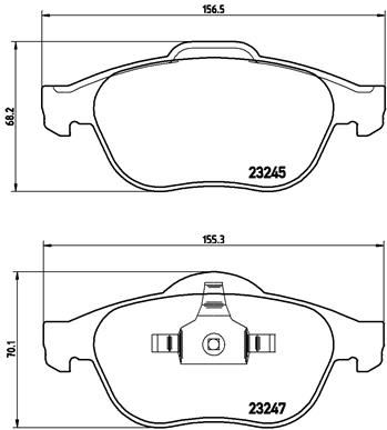 BREMBO P68030 Fren Balatasi On Low-Met Renault