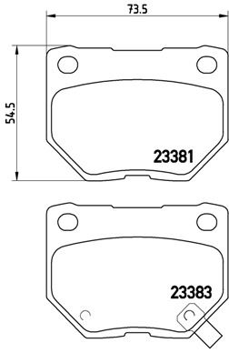 BREMBO P78016 Fren Balatasi Arka Subaru Impreza 2.0i 00-01