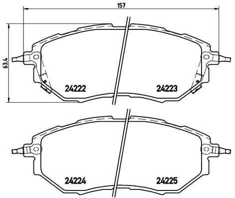 BOS-0986495156 Balata Fren On (Subaru   Forester 2.0 12-/ / Legacy 03-09 / Outback 14-/Levorg )