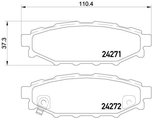 BREMBO P78020 Arka Fren Balata Subaru Forester 2.0l Ej20 Sh Benzinli 08-13 / Impreza 1.5l Ej15 Awd Ge3 06-> / Outb Ack 2.0l 2.5l 03-> / Legacy 2.0l Ej20 Ee20z Bl 03-09