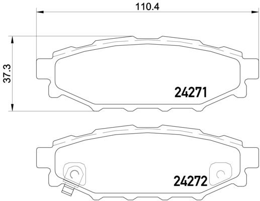 BREMBO P78020X Arka Fren Balata Subaru Forester 2.0l Ej20 Sh Benzinli 08-13 / Impreza 1.5l Ej15 Awd Ge3 06-> / Outb Ack 2.0l 2.5l 03-> / Legacy 2.0l Ej20 Ee20z Bl 03-09