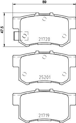 BREMBO P79027 Fren Balatasi Arka Low-Met Fiat