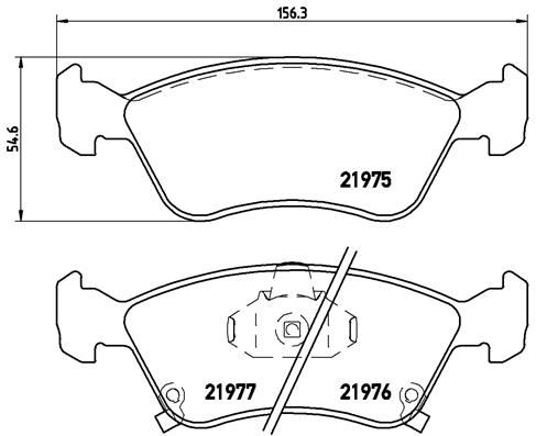 BREMBO P83041 Ön Fren Balata Toyota Avensis 2.0l 3s-Fe 1azfse St220 Azt220 98-02
