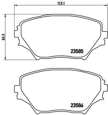 BREMBO P83055 Ön Fren Balata Toyota Rav4 2.0l 1az-Fe Aca21 01-05