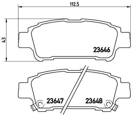 BREMBO P83056 Fren Balatasi Arka Low-Met Toyota