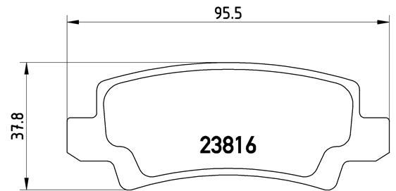 BREMBO P83065 Arka Fren Balata Toyota Corolla 1.4l 1.6l 4zz-Fe 3zz-Fe Zze120 Zze121 Vvti 02-06 / 1.4l 1ndtv Nde120 04-06