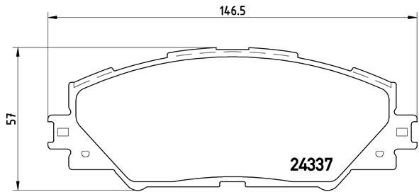 BREMBO P83071 Ön Fren Balata Toyota Rav4 2.0l 1az-Fe Aca30 06-12