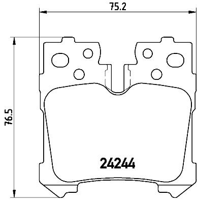 BREMBO P83076 Fren Balatasi Arka Lexus