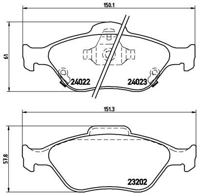 BREMBO P83085 Fren Balatasi On- Toyota Yaris 06>11