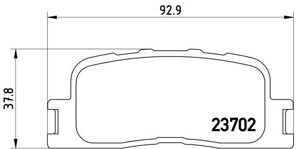 BRE-P 83 088 Fren Balatasi Arka Low-Met Toyota Camry Sedan 01-06