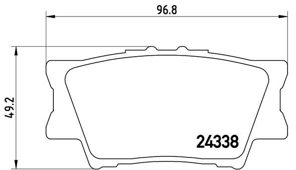 BREMBO P83089 Arka Fren Balata Toyota Rav4 2.0l 1az-Fe Aca30 Aca31 06-12 / 2.0l 1ad-Ftv D4-D Ala40 12->