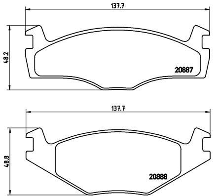 BREMBO P85024 Ön Balata Polo 94/99 Cordoba 94/99 Ibiza 93/2.02 0986tb2091