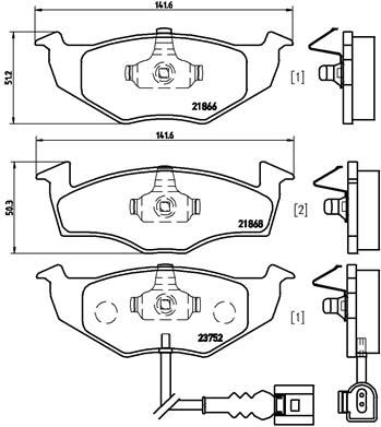 BREMBO P85071 Ön Balata Fişli Fabia 1.2 1.4 1.4tdi 1.6 1.9 Sdi 02-12.14 Polo Sedan 1.2 00 >09