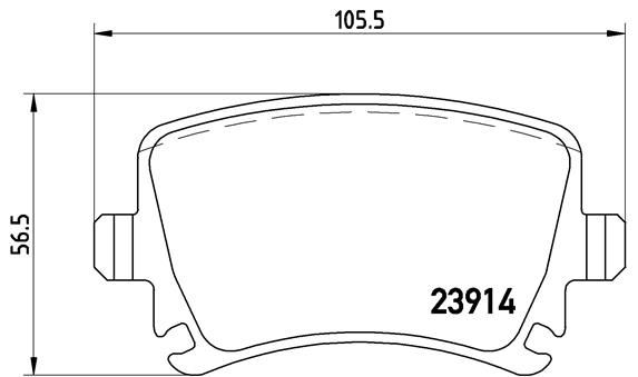 BREMBO P85073 Arka Balata Passat-Cc-Caddy-Golf5-Golf6-Jetta-A3-A6-Leon-Octavia-Superb 04 >