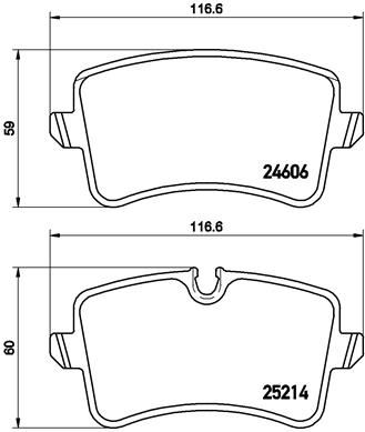 BREMBO P85118 Arka Balata Audi A4 R84 12>A5 13>A6 11> A7 14> Q5 12> 2.0tdi 3.0tdi Porsche Macan 14> 0986tb3177