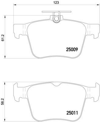 BREMBO P85124 Arka Balata Vw Golf Vii 2014 > Touran T-Roc 2018 > Audi A3 2014 >2020 Q2 2016 > Tt 2018 > Seat Ateca 2016 > Leon 2014-2020 Skoda Super B 2015 > Karoq 2016 >