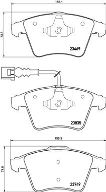 BREMBO P85149 Ön Fren Balatasi Touareg 2.5