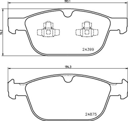 BREMBO P86023 On Fren Balatasi Volvo S60 00> S70 97>00 S80 98> V70 97>07 V70 01>07 Xc70 00> Xc90 02>12 16 Jant
