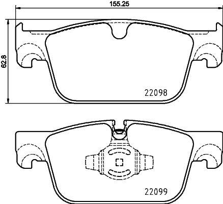 BREMBO P86028 Ön Balata Volvo S90 2016 > V60 2018 > V90 2016 > Xc60 2017 > 16 İnç Jant 17 İnç Jant