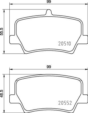 BREMBO P86032 Arka Balata Volvo Xc40 D3 D4 T3 T4 T5 2018 >