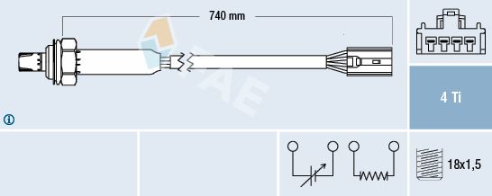FAE 77189 Oksijen Sensor Ota4f E5f1 Volvo S40 I V40 1.6 1.8 2.0 95 99