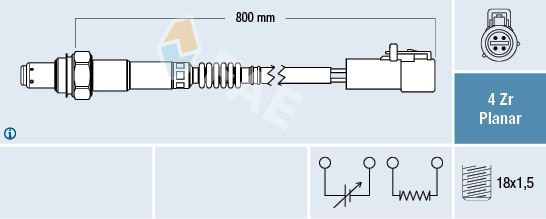 BCH 0258986744 Oksijen Sensörü  Focus Ii Iii C-Max Volvo C30 S40 S80 I