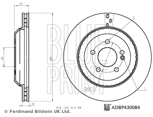 MER-A2224231000 Fren Diski Arka Mercedes S-Serisi (W222, V222, X222)-S-Serisi Coupe (C217)