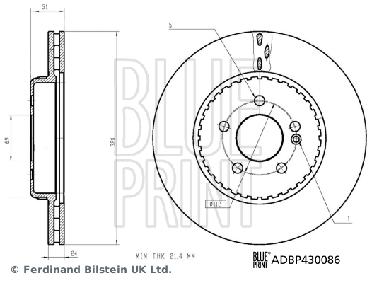 BRE-09.D531.13 Fren Diski Arka Mercedes W205-Cls257-Glc253 Co-Cast