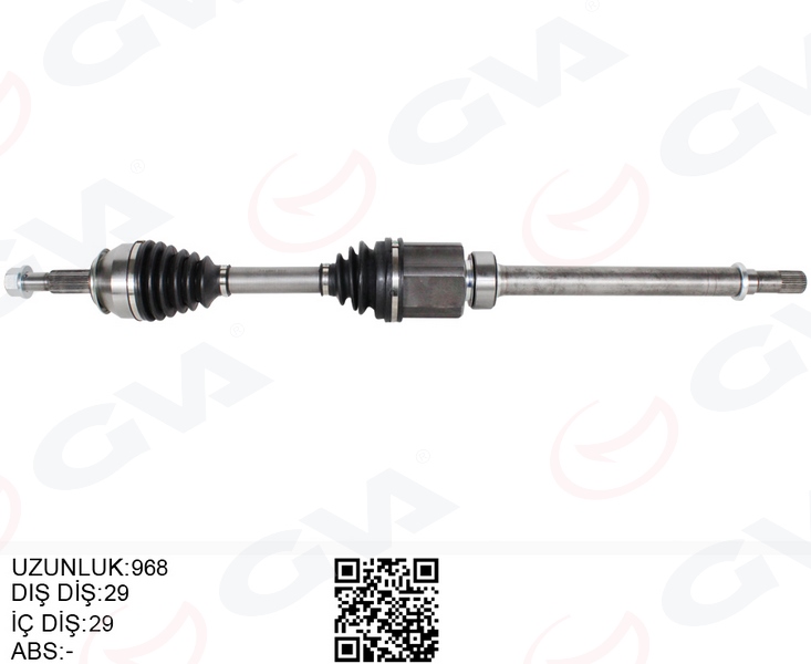 NI-8036 Komple Aks Sag On Uzunluk 968mm Nissan Qashqai (J11) 1.6 Dci A-T 2014- / Renault Kadjar 1.6 Dci A-T 2015-